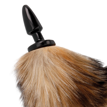 Plug anale stimolante con coda pelosa, riscaldabile e visivo